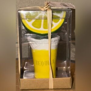 Tag Tequila Shot Glass with Lime Salt & Pepper Set